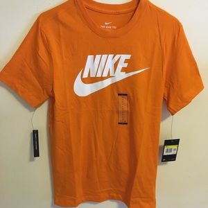 Orange and white men  logo shirt